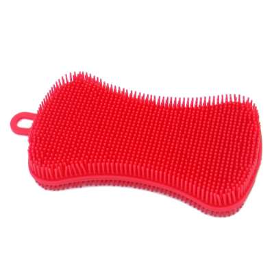 Wholesale Silicone Kitchen Anti-bacterial Sponge and Scrubber For Cleaning Dishes, Pots and Pans, Washing Fruit