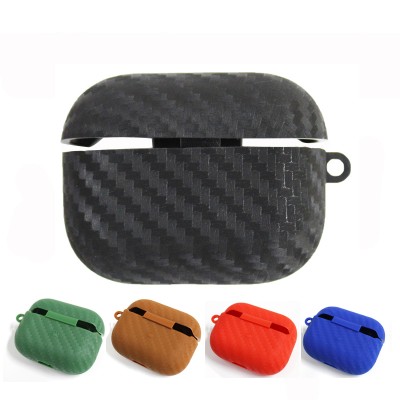 Carbon Fiber Wireless Earphone Charging Carrying Storage Silicone Protective Case Bag For Airpods